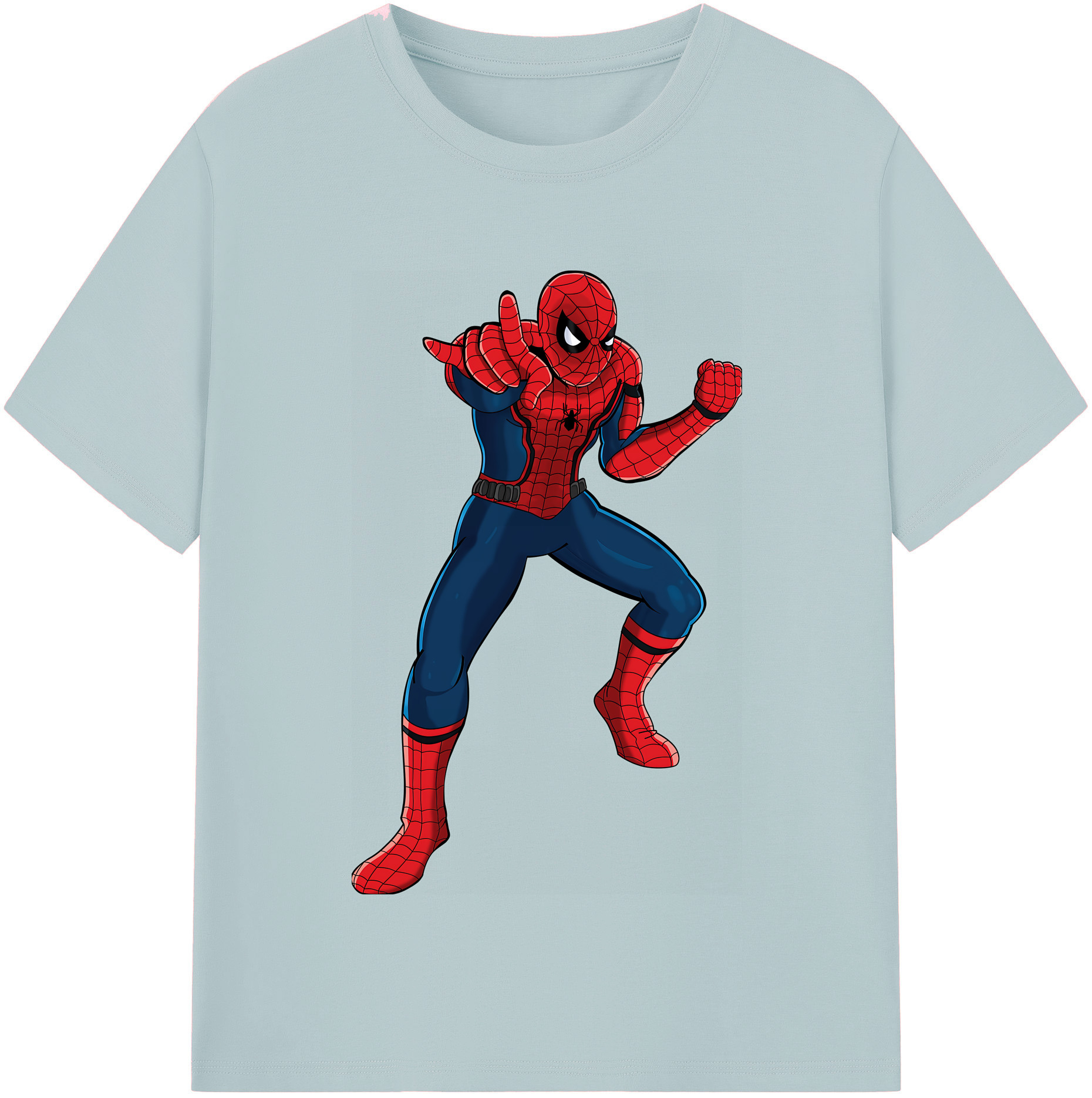 （画像用） Spider Man スパイダーマン 綿100％半袖Tシャツ（フロントプリント）